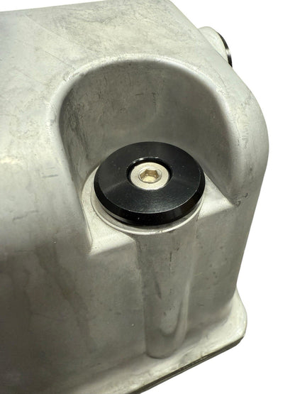Low profile engine valve cover washer bolt for Honda Acura K Series K20 K24 engines by JackSpania Racing, shown on engine component.