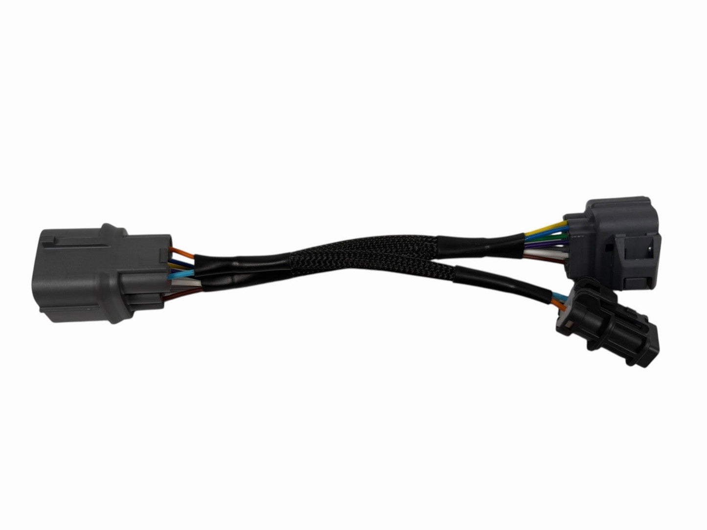 JackSpania Racing JDM plug and play distributor harness for Honda Acura, OBD2 to OBD1 engine jumper with 10-pin connector.