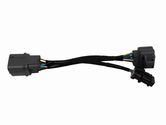 JackSpania Racing JDM plug and play distributor harness for Honda Acura, OBD2 to OBD1 engine jumper with 10-pin connector.