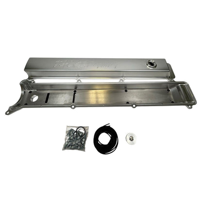 Toyota Supra 2JZGTE VVTI billet valve covers with anodized oil cap and bolts, performance engine parts by JackSpania Racing.