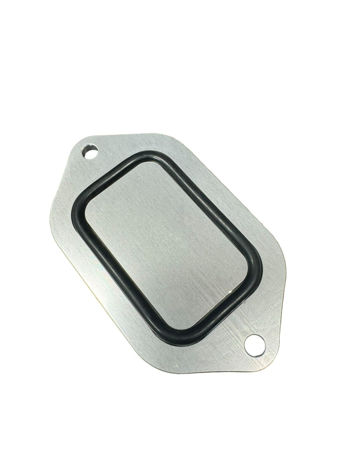 Billet aluminum block off plate for firewall engine harness on Honda Civic EK, made by JackSpania Racing, for engine modification.