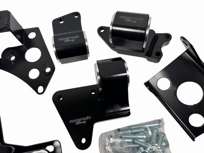 JackSpania Racing billet K Series engine motor mounts for Honda Civic 96-00 EK K20 K24 swap, CNC machined engine parts