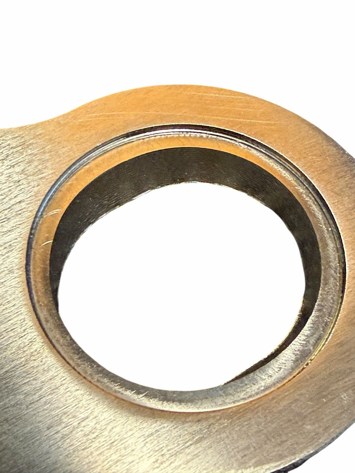 Steel K Series Exhaust Header Flange by JackSpania Racing, 1/2" thick port turbo manifold flange with detailed machining and bolt holes.