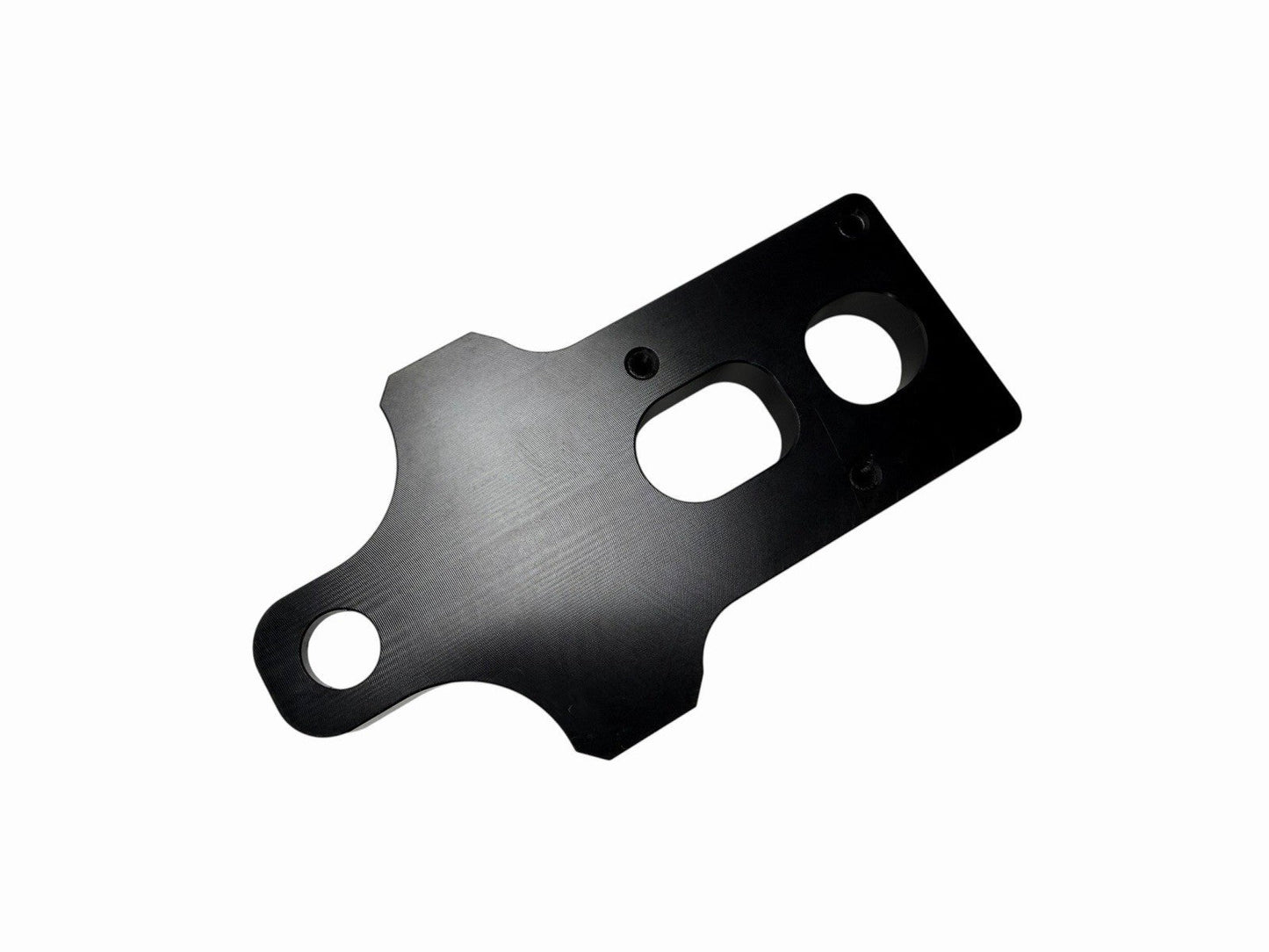 JackSpania Racing billet 4-port Mac AEM boost controller solenoid valve mount bracket for engine installation.