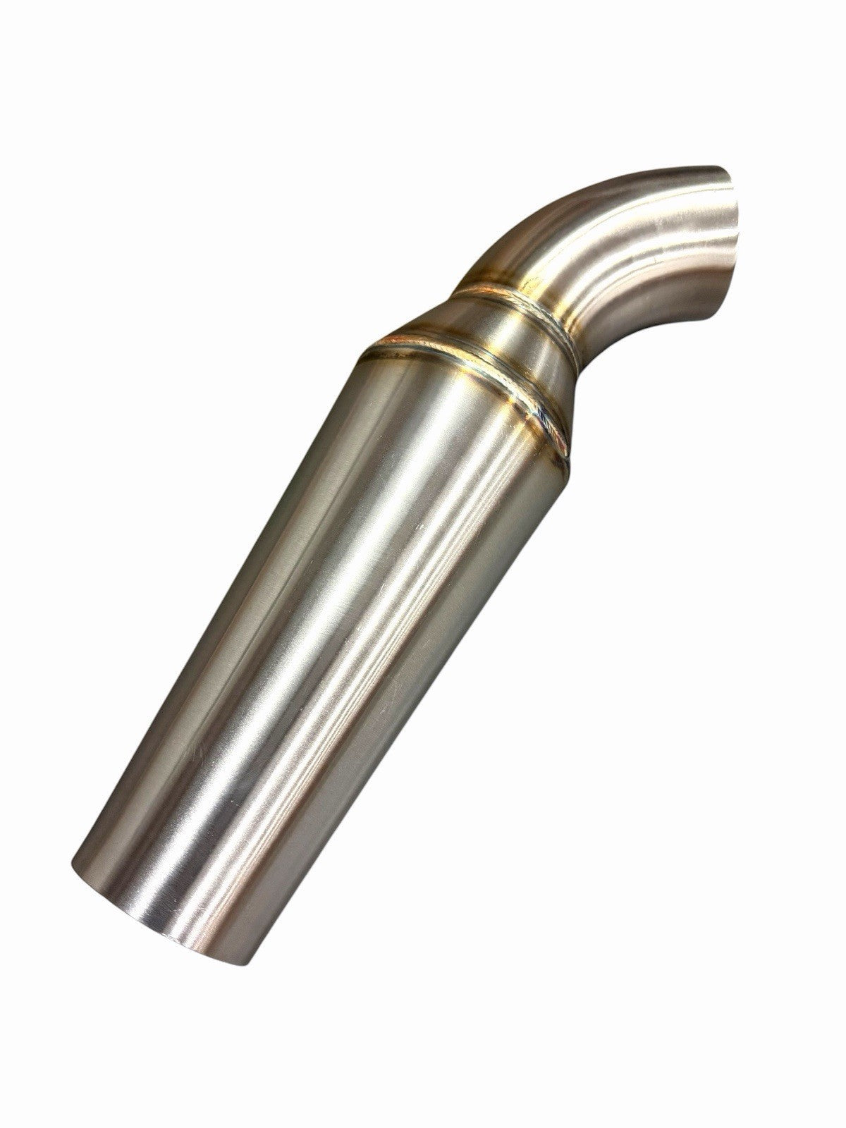Stainless steel 2.5” and 3.0” custom megaphone reverse cone pipe exit for exhaust systems by JackSpania Racing.