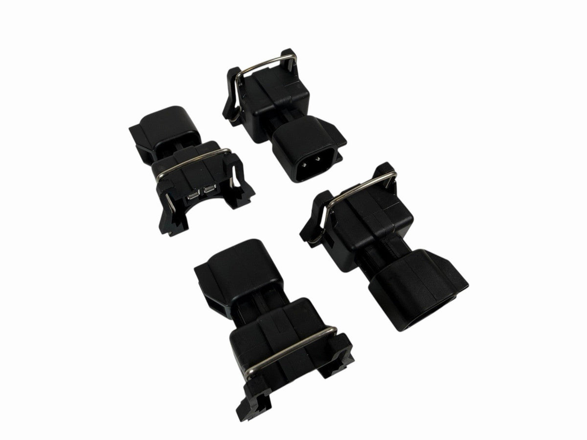 JackSpania Racing EV6 to EV1 fuel injector adapter harness with quick connector for LS1, LS2, LS3, LSX, and LT1 engines.