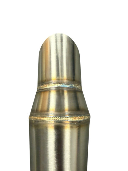 JackSpania Racing 2.5-inch custom stainless steel megaphone reverse cone pipe exhaust hood exit, automotive exhaust part.