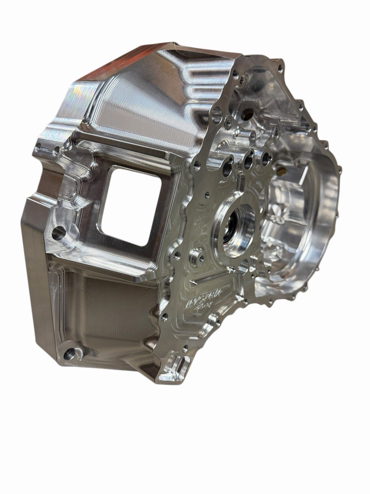 JackSpania Racing B K Series FWD billet CNC front bellhousing transmission case for FWD vehicles, with detailed machining and mounting points.