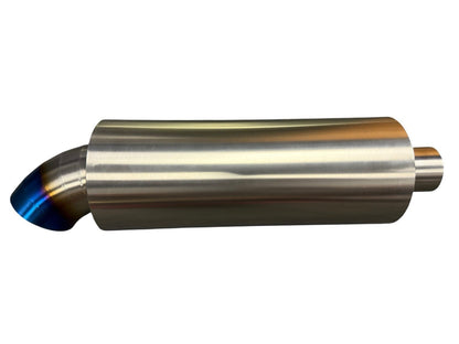 Stainless steel 2.5" and 3" inlet turn down pie cut dolphin muffler exhaust part by JackSpania Racing