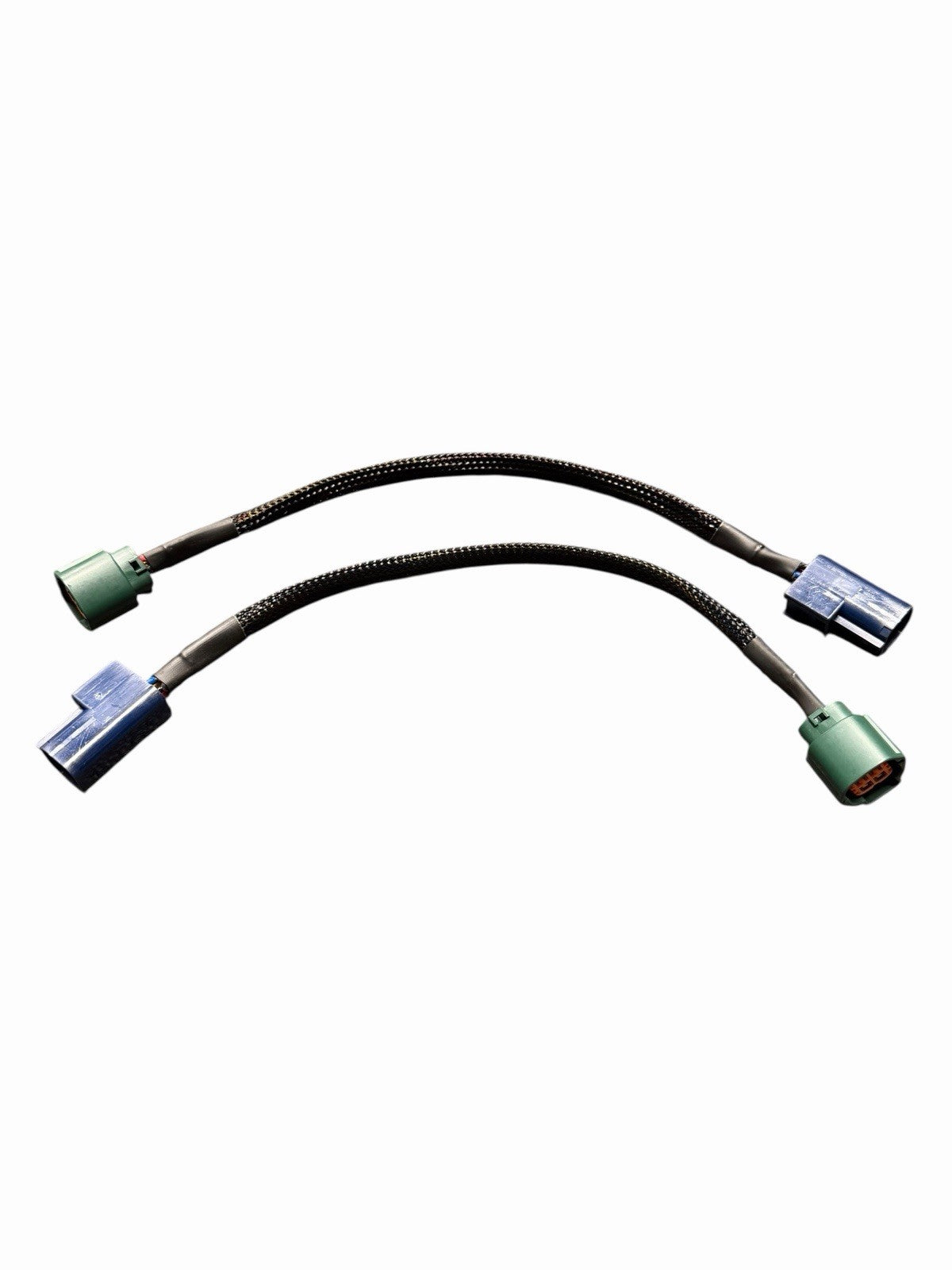 Pair of JackSpania Racing O2 harness extensions for Nissan 350Z and Infiniti G35 VQ35DE engine sensors.