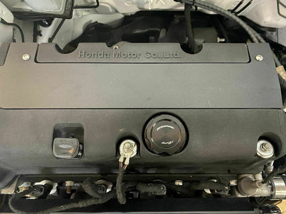 Jack Spania Racing B D F H J K Series valve cover oil cap for engine parts, metal finish, detailed close-up image