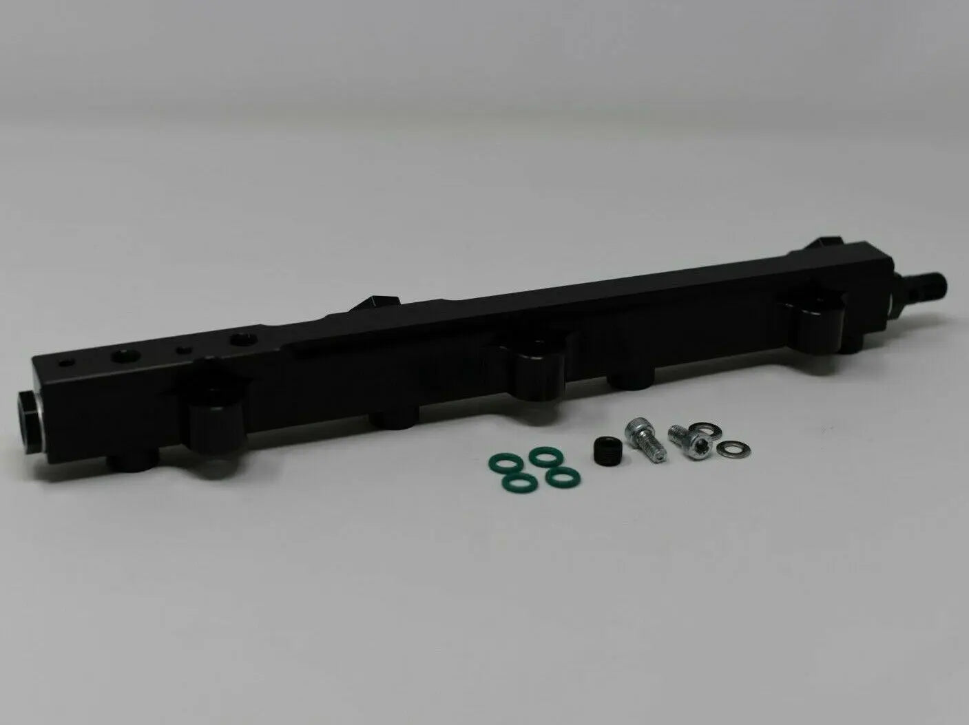Jack Spania Racing high flow fuel rail for Honda Prelude H22 H23 and Accord F22 engine, metallic and detailed in design.