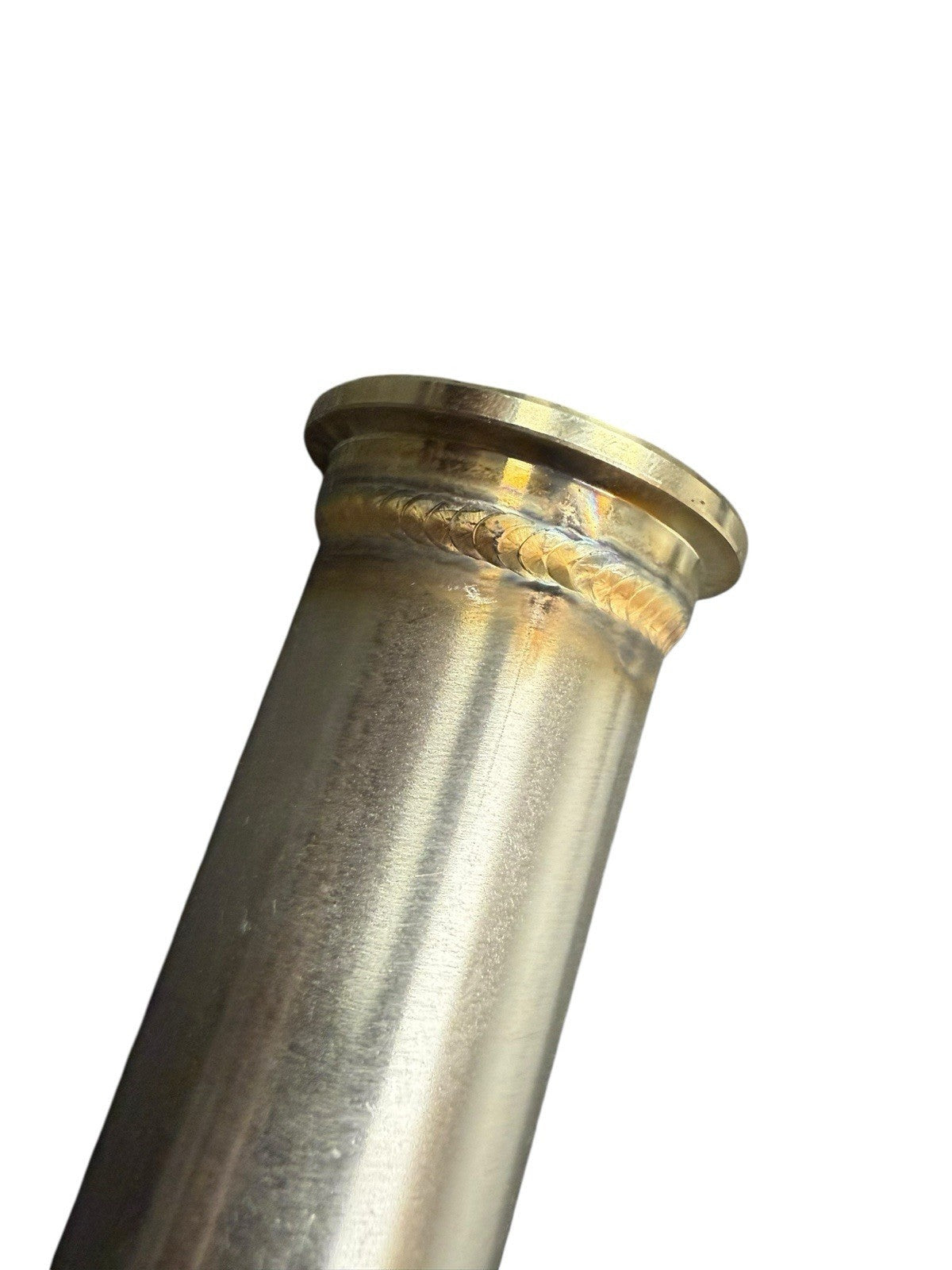 38mm SS304 stainless steel wastegate dump tube for exhaust systems, compatible with TiAL fitment, by JackSpania Racing.