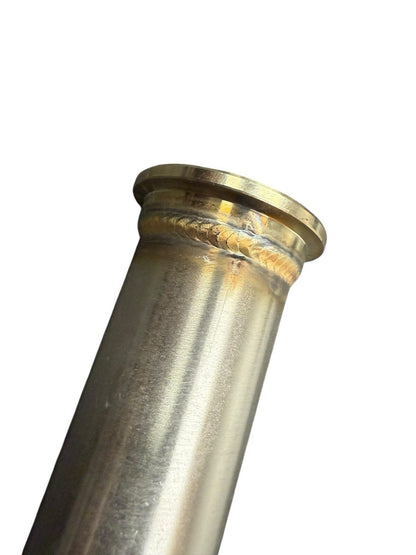 38mm SS304 stainless steel wastegate dump tube for exhaust systems, compatible with TiAL fitment, by JackSpania Racing.