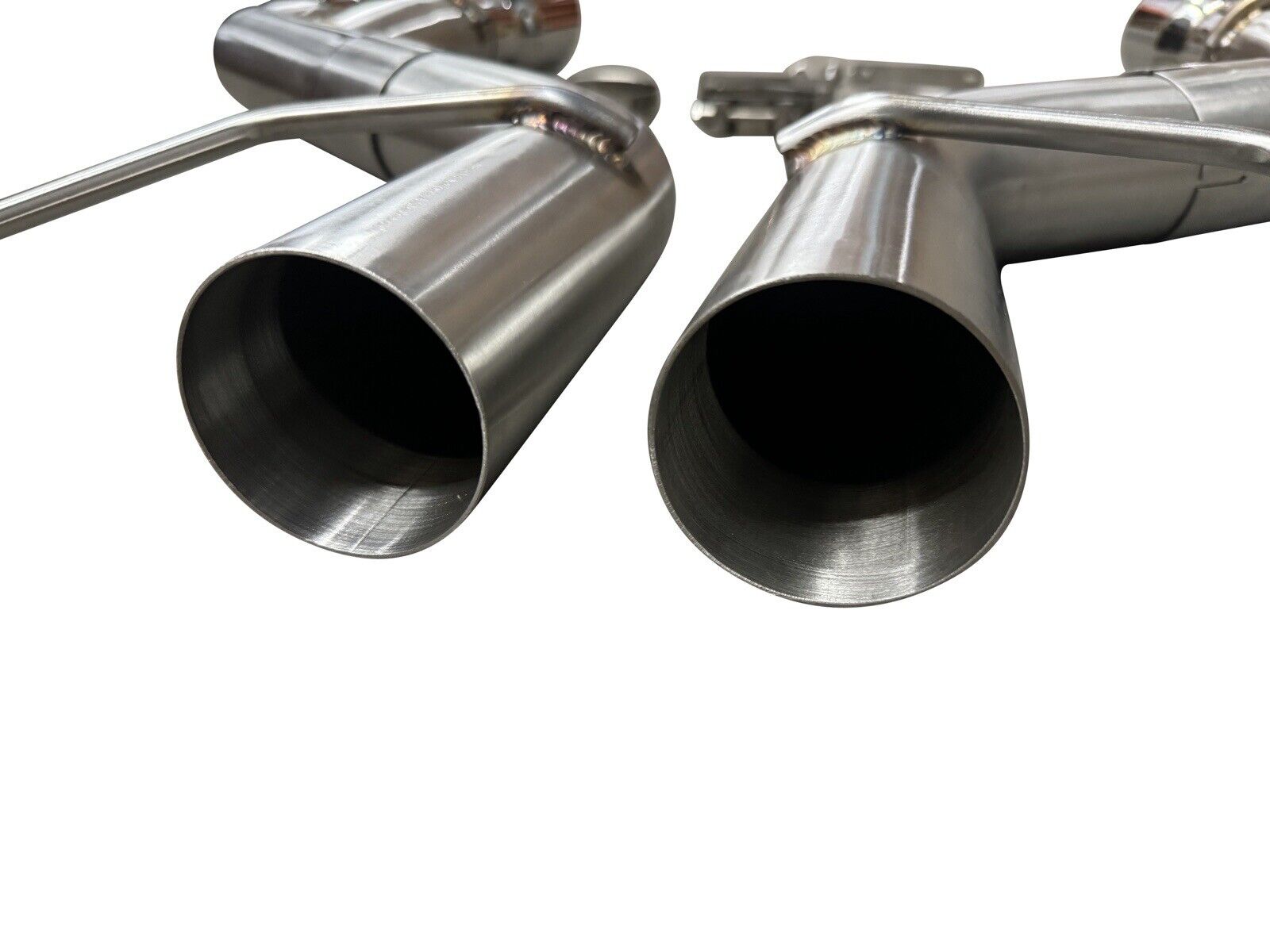 Stainless steel axle back delete muffler for Chevy Camaro SS ZL1 V8 2016-2023, part of JackSpania Racing exhaust parts lineup.
