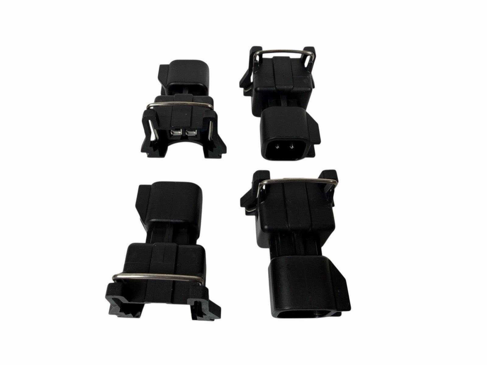 JackSpania Racing EV6 to EV1 fuel injector adapter harness for LS1, LS2, LS3, LSX, LT1 engines, with quick connector design.
