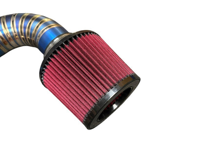 K20 K24 3-Inch Titanium Pie-Cut K-Swap Cold Air Intake Pipe with High Flow Filter