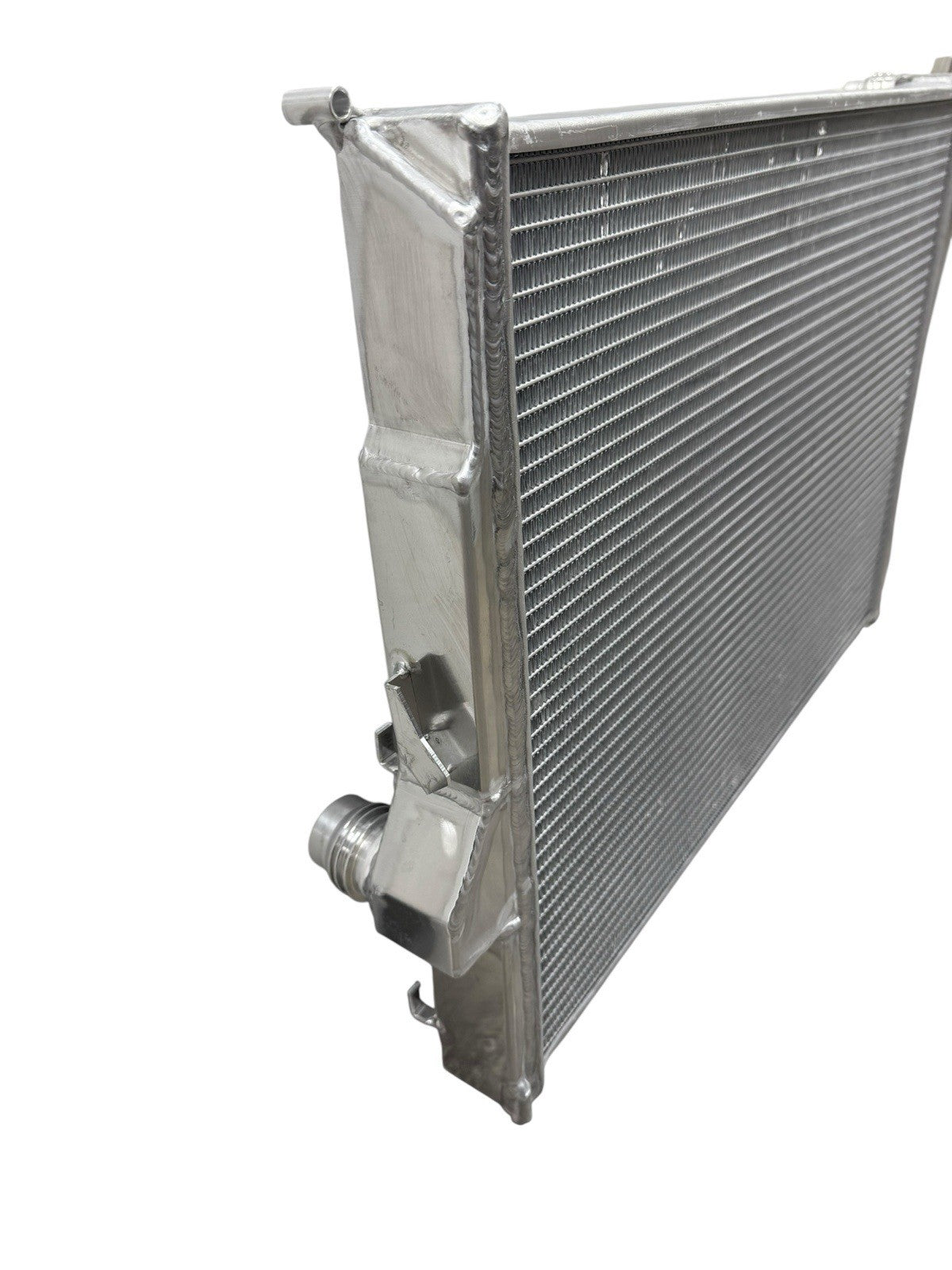 JackSpania Racing high performance heat exchanger radiator for BMW E46 3 Series M4 Z4 M52 M54 S54 engine parts, shown installed.