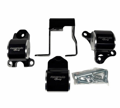 CNC solid engine mount for Honda EK Civic B16 B18 B20, JackSpania Racing B D Series engine parts in black metal