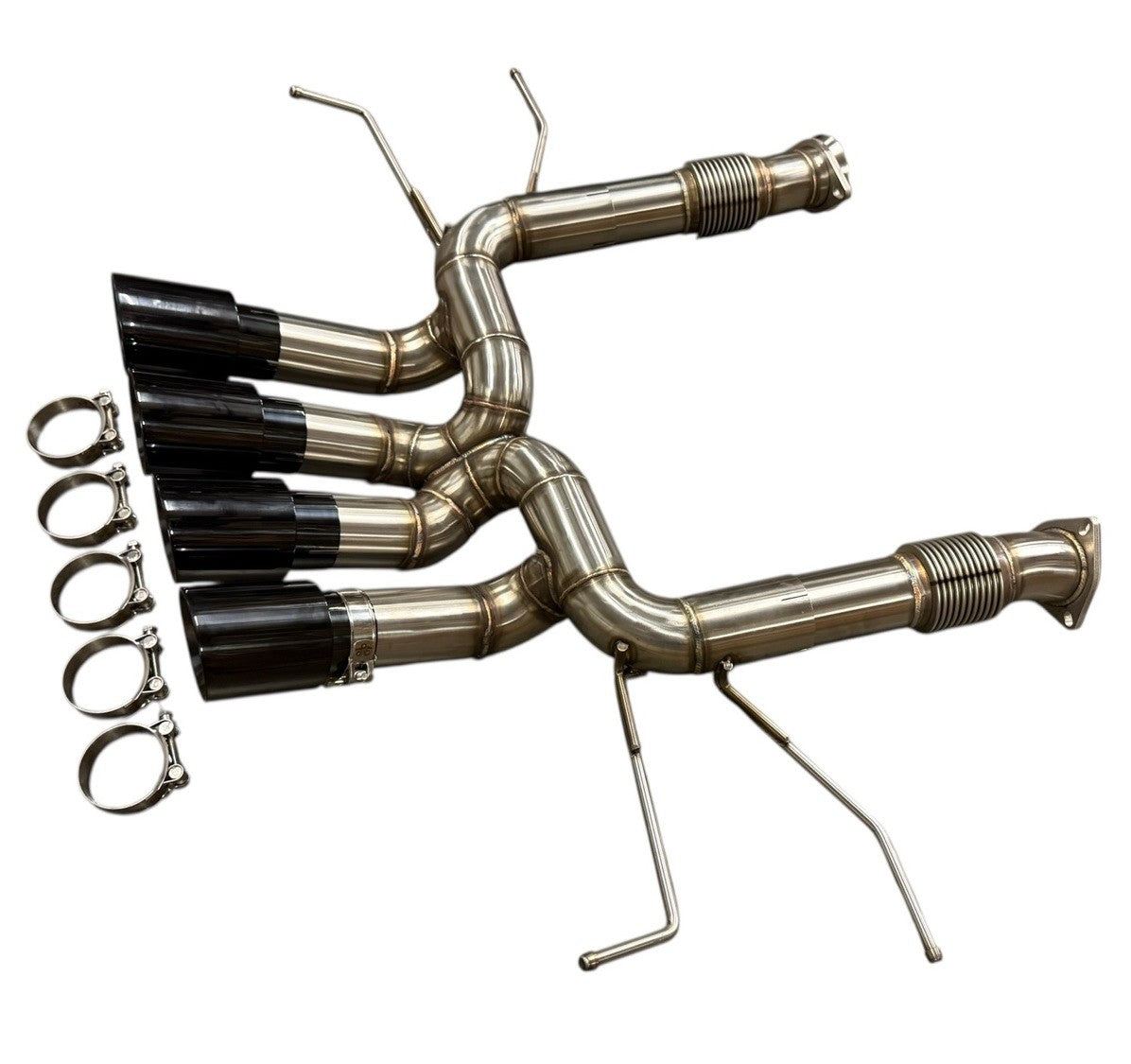 JackSpania Racing exhaust pipe for Chevrolet Corvette C8 Z06 5.5L V8, 3-inch muffler pipe, shown in the image.