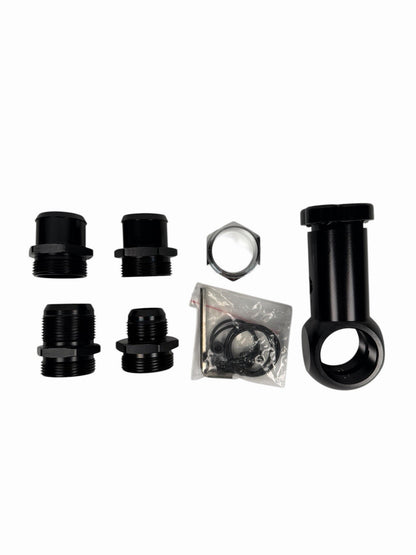 JackSpania Racing billet 1/8 NPT ports universal 16AN -20AN raised inline filler neck cap, CNC machined, 1.5-inch engine part