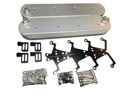 Billet CNC V8 LS baffled vented valve cover with 12AN fittings, designed for LS1, LS2, LS6, LS7, LSA, and LS9 engines by JackSpania Racing
