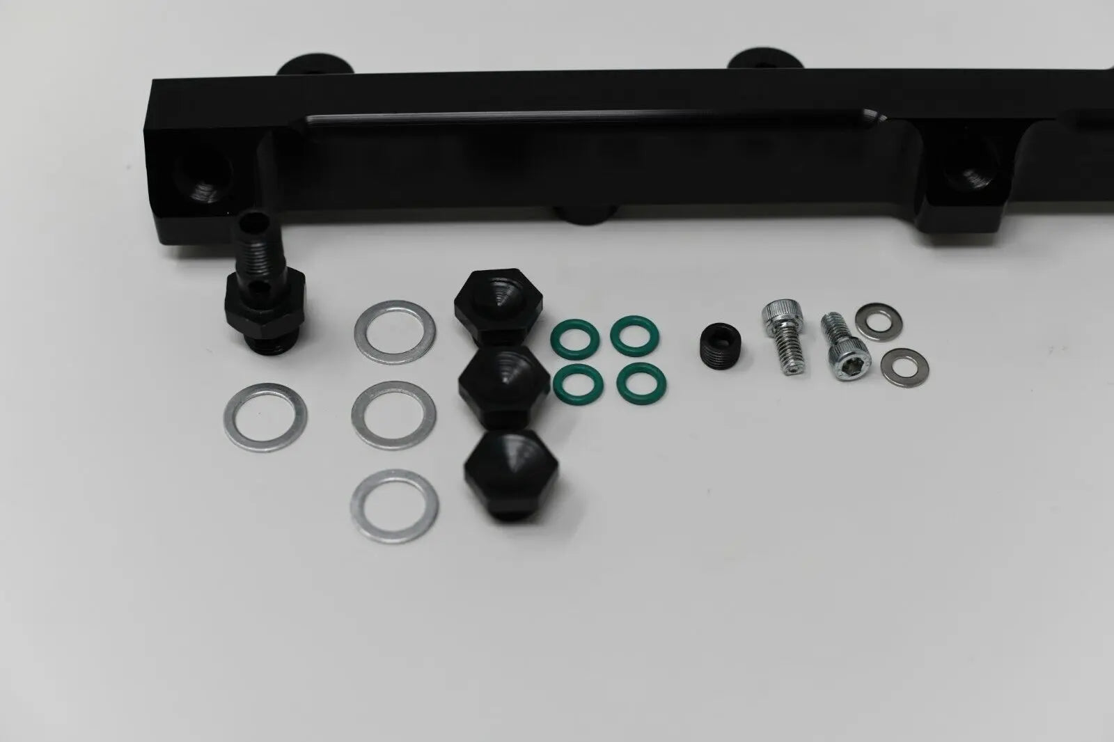Jack Spania Racing H F Series high flow fuel rail for Honda Prelude H22 H23 and Accord F22 engine parts, shown in image.