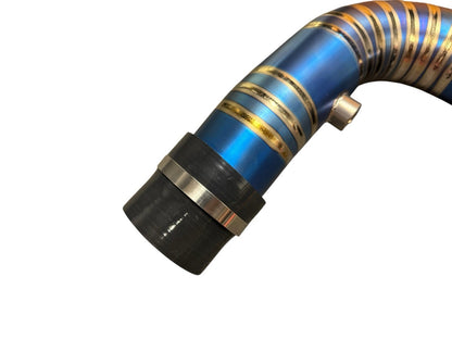 K20 K24 3-Inch Titanium Pie-Cut K-Swap Cold Air Intake Pipe with High Flow Filter