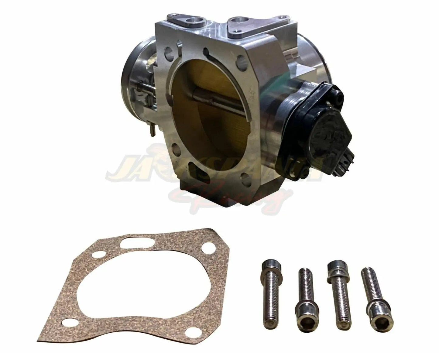 Jack Spania Racing K Series K20 K24 billet intake manifold with 70mm throttle body, Type S TPS, and IAC for engine performance.