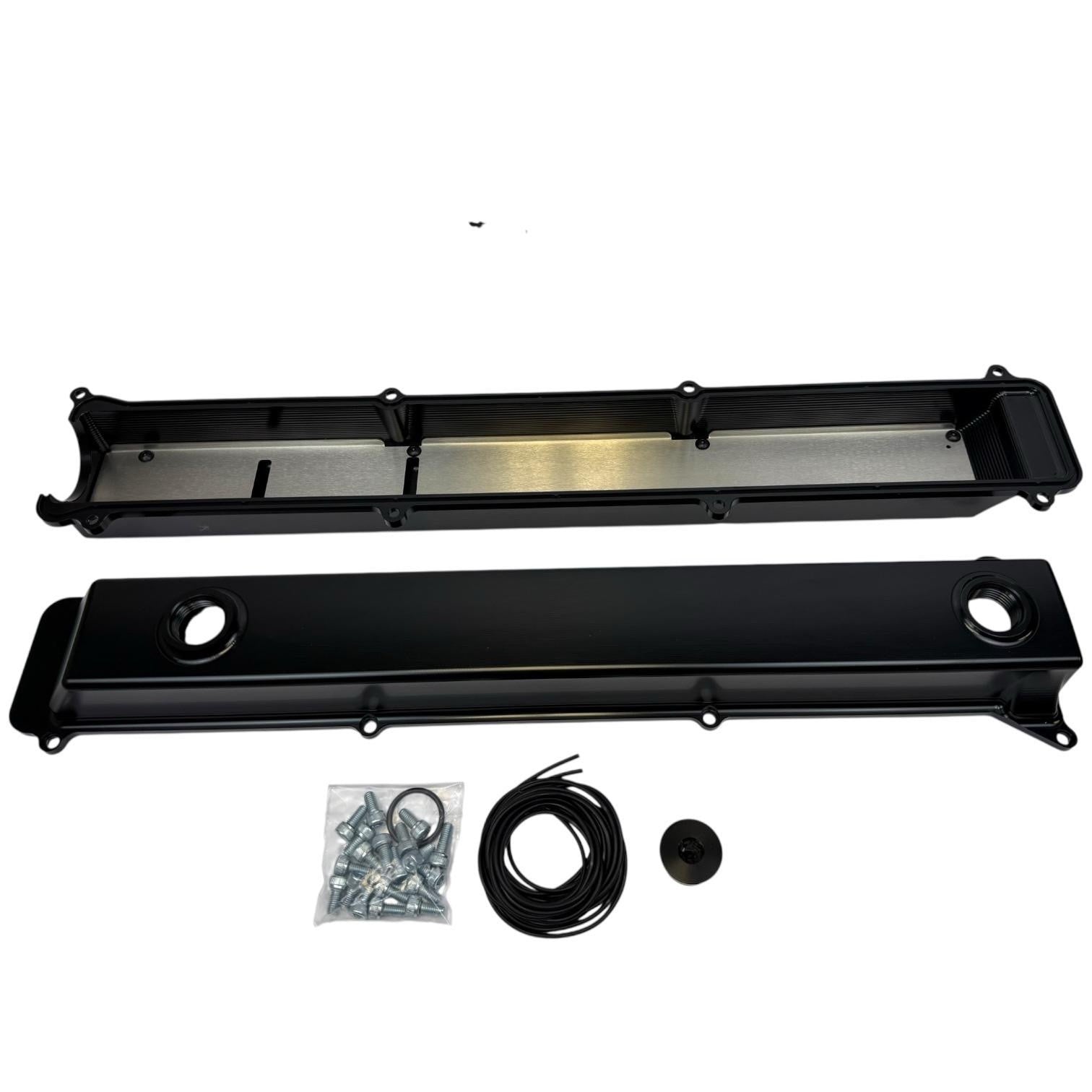 Toyota Supra 2JZGTE VVTI billet valve covers with anodized oil cap and bolts, racing engine parts by JackSpania Racing.