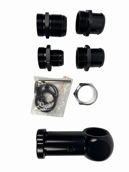 JackSpania Racing billet 1/8 NPT ports universal 16AN -20AN raised inline filler neck cap, CNC machined, 1.5-inch engine part