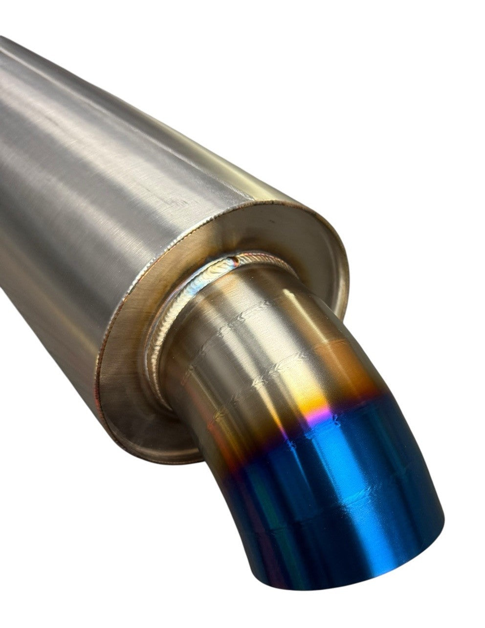 Stainless steel 2.5" and 3" inlet turn down pie cut dolphin muffler exhaust part by JackSpania Racing