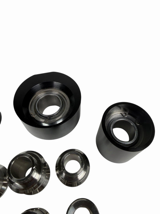 Front spherical LCA lower control arm bearing bushing for Acura RSX and Honda Civic suspension by JackSpania Racing.
