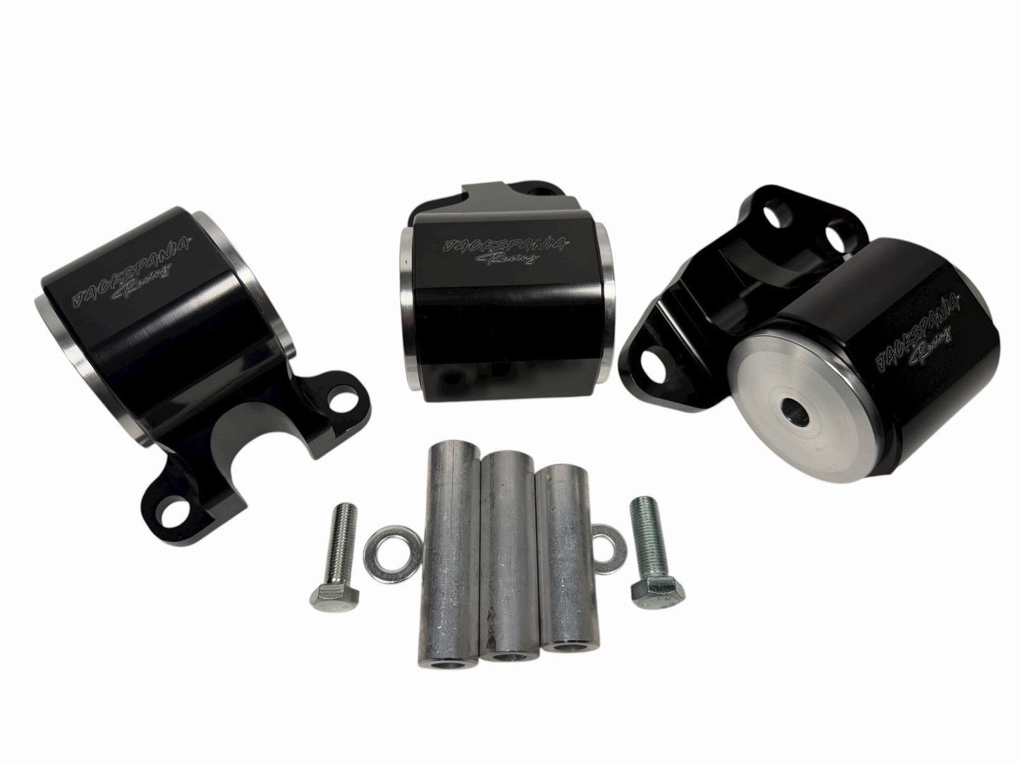 JackSpania Racing B D Series solid engine mount for Honda Acura EG 92-95 Civic Integra DC2, showing the sturdy metal construction.
