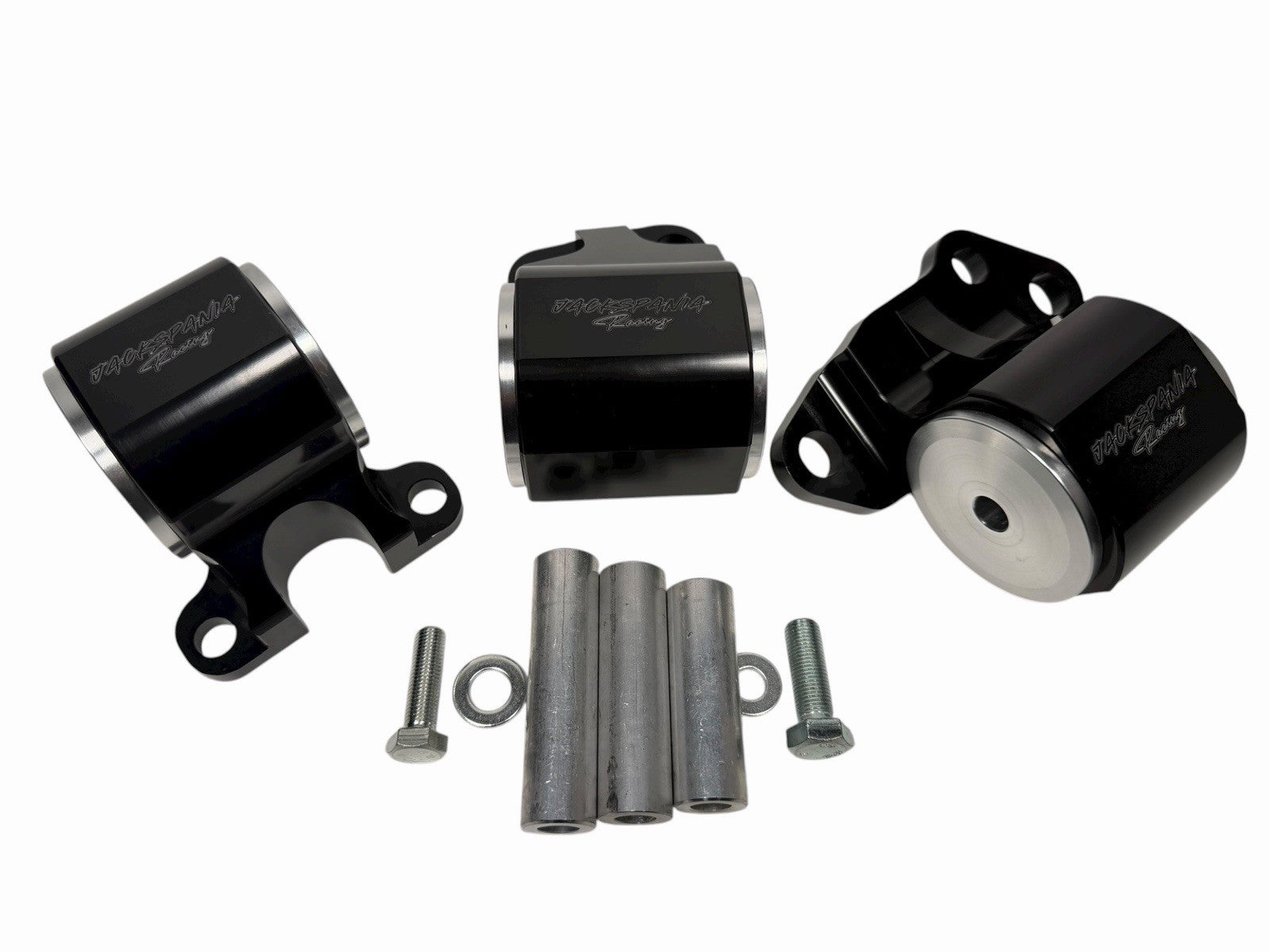 JackSpania Racing B D Series solid engine mount for Honda Acura EG 92-95 Civic Integra DC2, showing the sturdy metal construction.