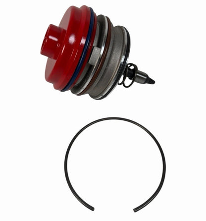 High-performance GM 700R4 4L60E Corvette servo with red cover, suitable for HD 4L65E and 4L70E transmission parts by JackSpania Racing.