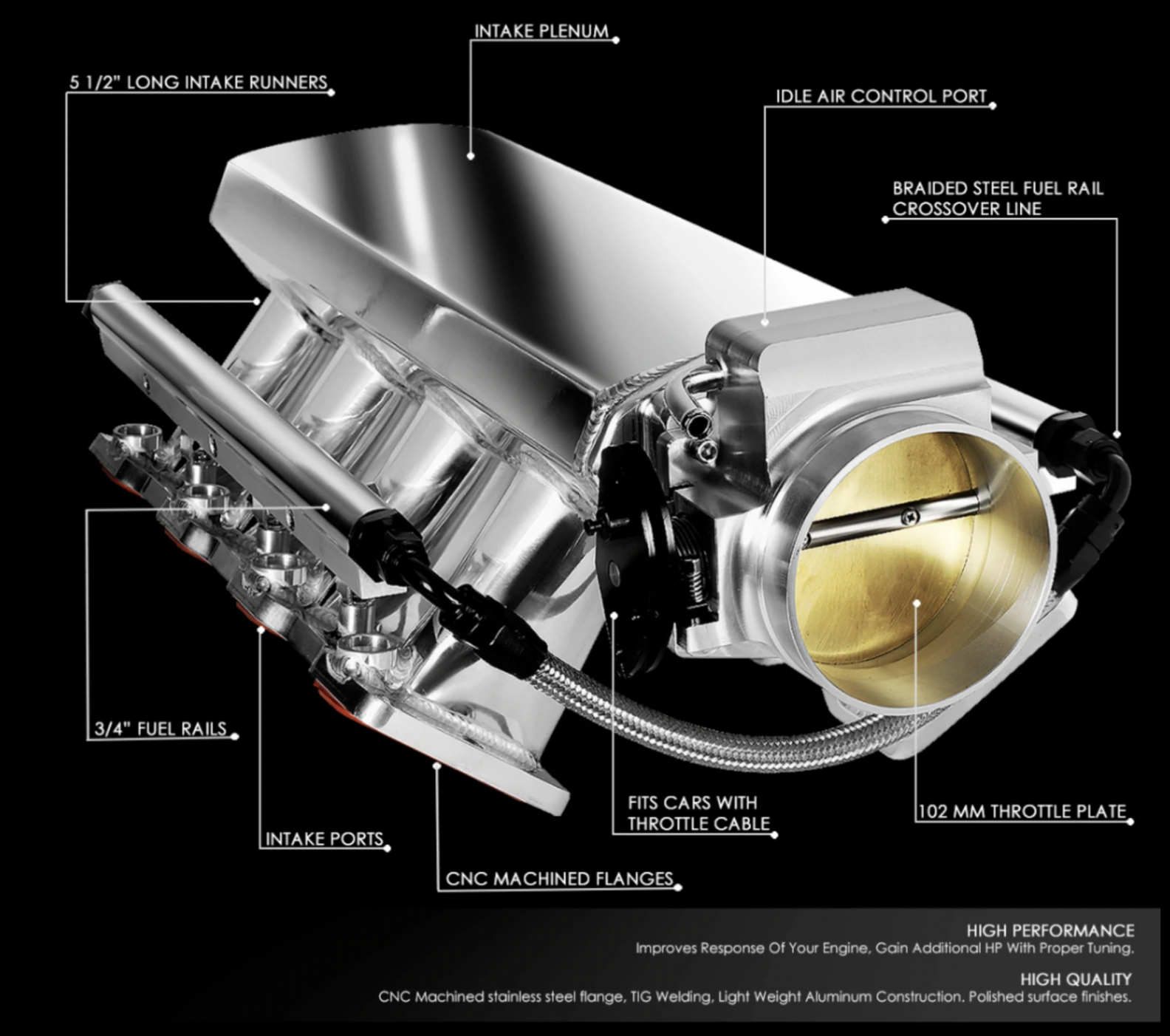 92mm LS1 LS2 LS6 LSX intake manifold throttle body, fabricated sheet metal engine part by Jack Spania Racing.