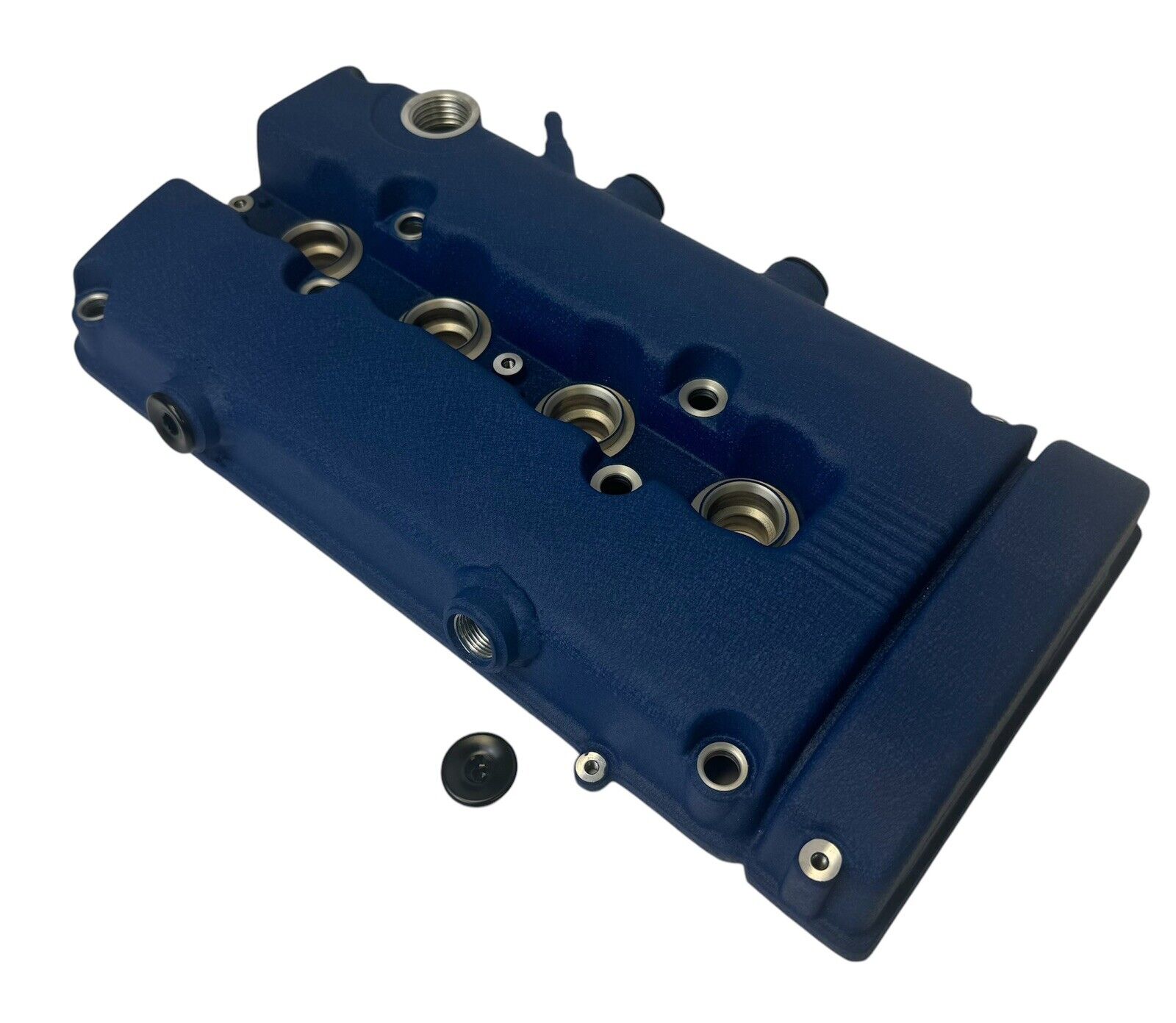 JackSpania Racing B Series vented valve cover baffle for Honda B16 B18 VTEC engines, featuring AN10 fitting for engine performance.
