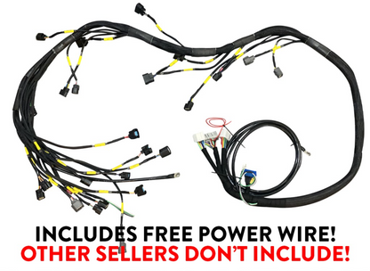 Honda Acura K20 K24 K-Series engine harness by Jack Spania Racing, featuring charge power wire for 2002-2004 models.