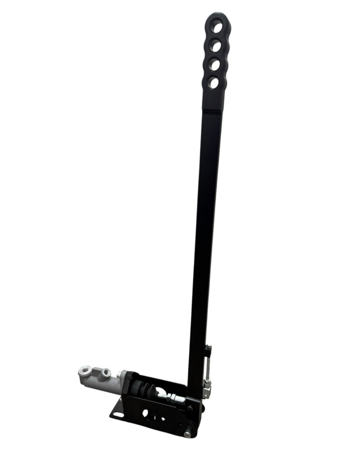 JackSpania Racing billet aluminum hydraulic drift staging brake lever inside view, featuring 12-inch and 25-inch staging components.