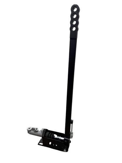 JackSpania Racing billet aluminum hydraulic drift staging brake lever inside view, featuring 12-inch and 25-inch staging components.