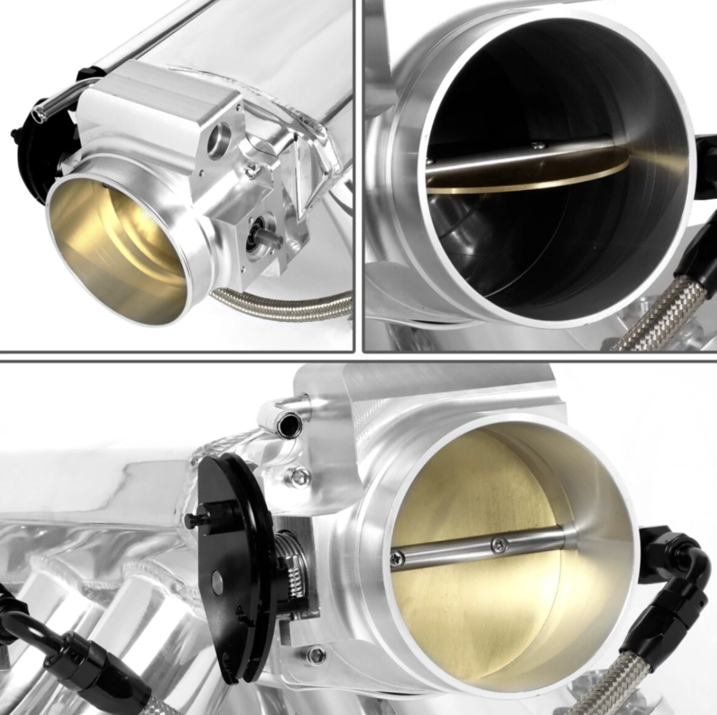 92mm LS intake manifold throttle body for LS1, LS2, LS6, LSX engines, fabricated sheet metal by Jack Spania Racing.