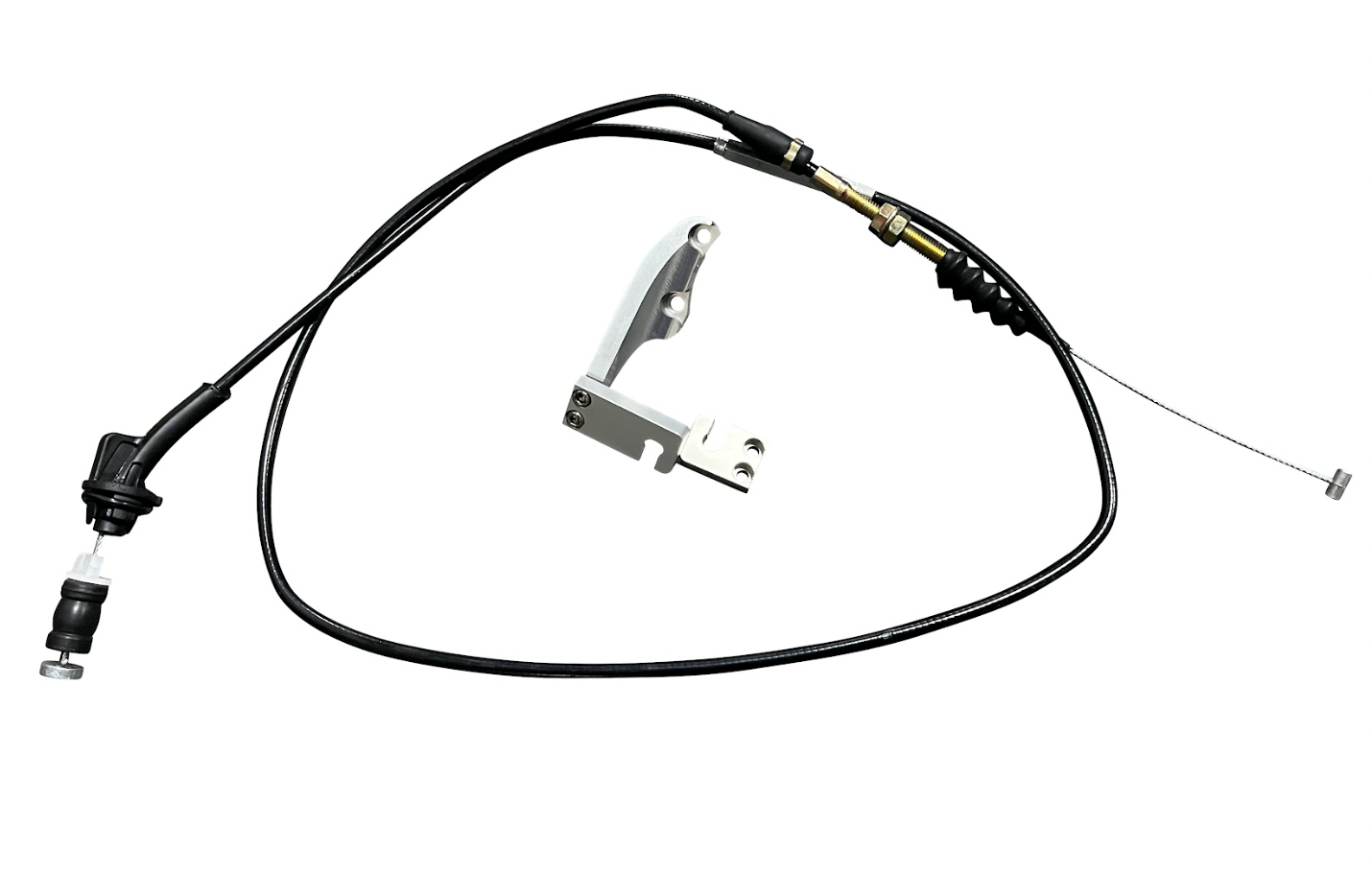 Jack Spania Racing K20 K24 K Series throttle body cable bracket for LHD RSX Type S engine swap, compatible with EG EK DC2 models.