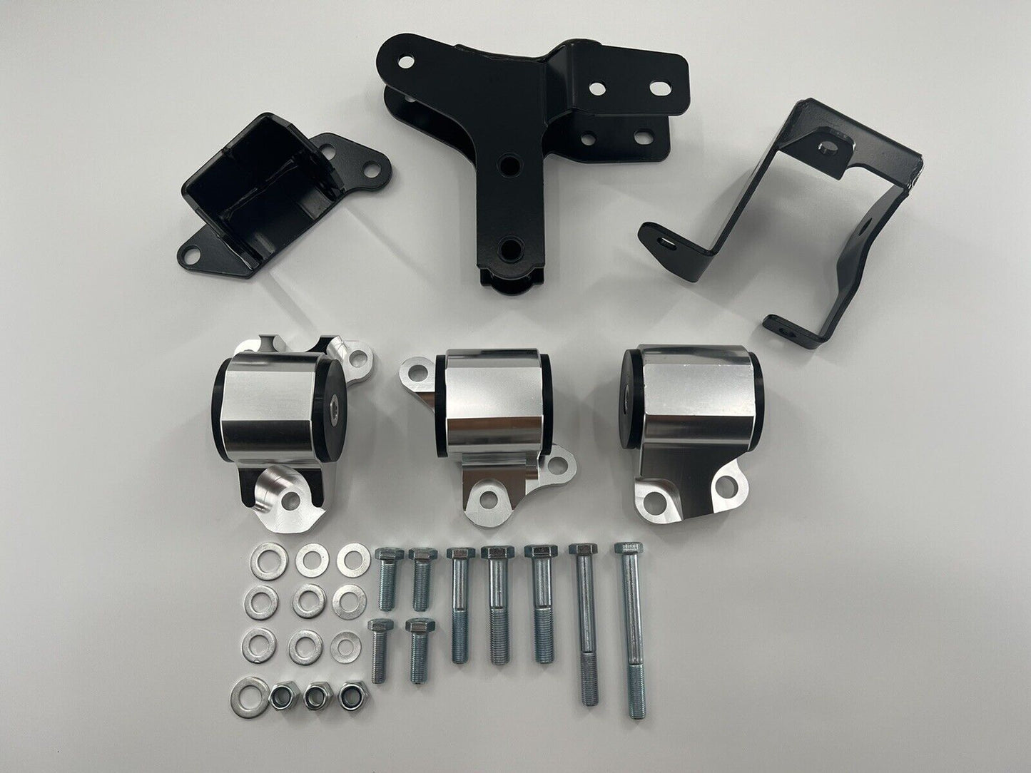 Jack Spania Racing EK B Series AWD engine motor mount kit for Honda 96-00 Civic B16 B18 B20, 2-bolt engine parts.