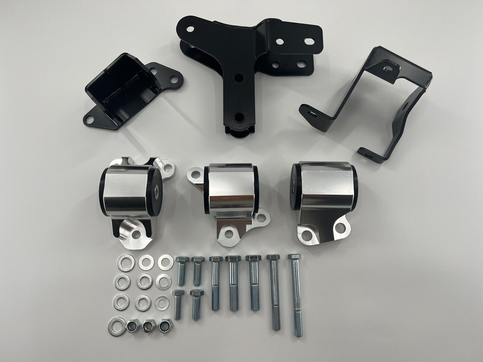 Jack Spania Racing EK B Series AWD engine motor mount kit for Honda 96-00 Civic B16 B18 B20, 2-bolt engine parts.
