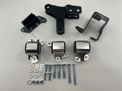 Jack Spania Racing EK B Series AWD engine motor mount kit for Honda 96-00 Civic B16 B18 B20, 2-bolt engine parts.