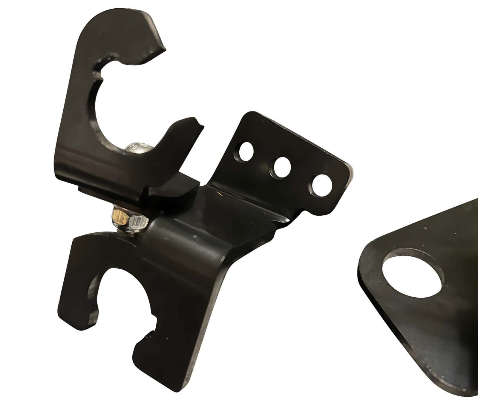 OEM K20z3 shift cable bracket for 8th gen Honda Civic from Jack Spania Racing, showing the transmission part with mounting points.