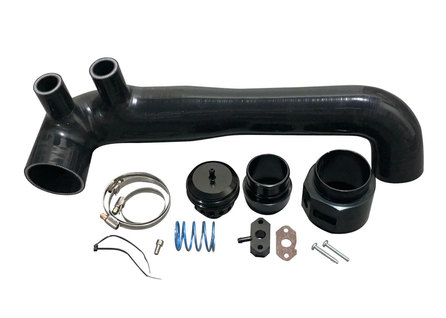 Jack Spania Racing dump blow off valve BOV kit for VW Audi 1.2 and 1.4 TSI engine parts, showing the valve components.