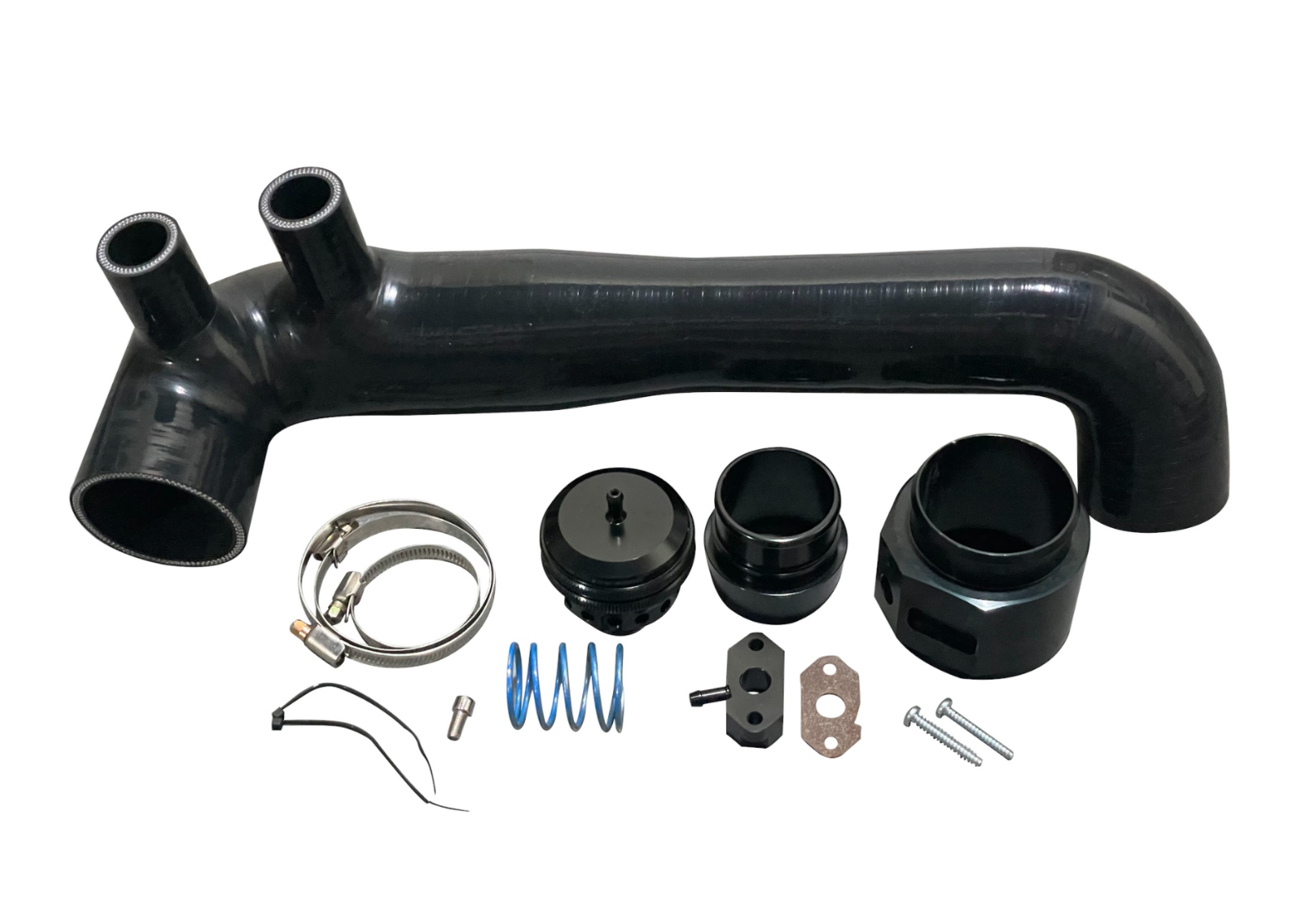 Jack Spania Racing dump blow off valve BOV kit for VW Audi 1.2 and 1.4 TSI engine parts, showing the valve components.