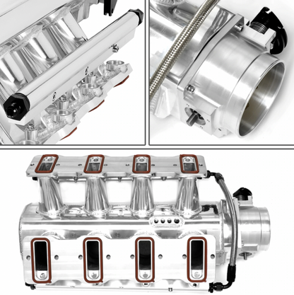 92mm LS1 LS2 LS6 LSX intake manifold throttle body, fabricated sheet metal engine part by Jack Spania Racing.